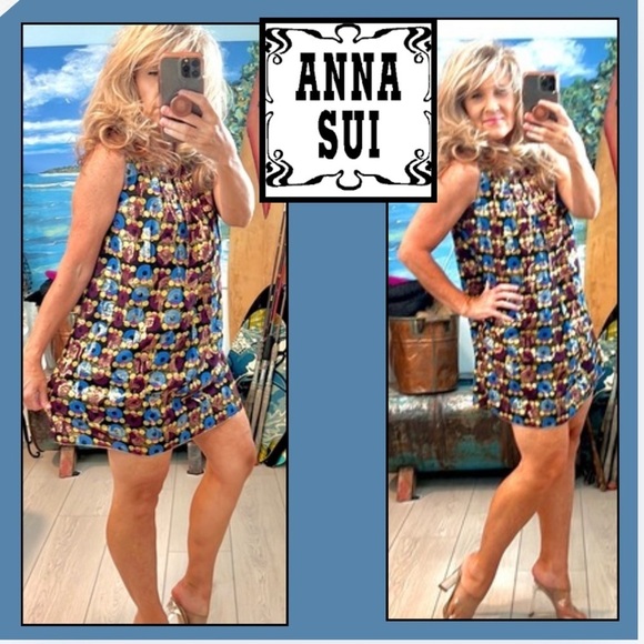Anna Sui | Dresses | Anna Sui For Target Metallic Mod Colorful, Exlt Cond,Size S - Picture 1 of 14